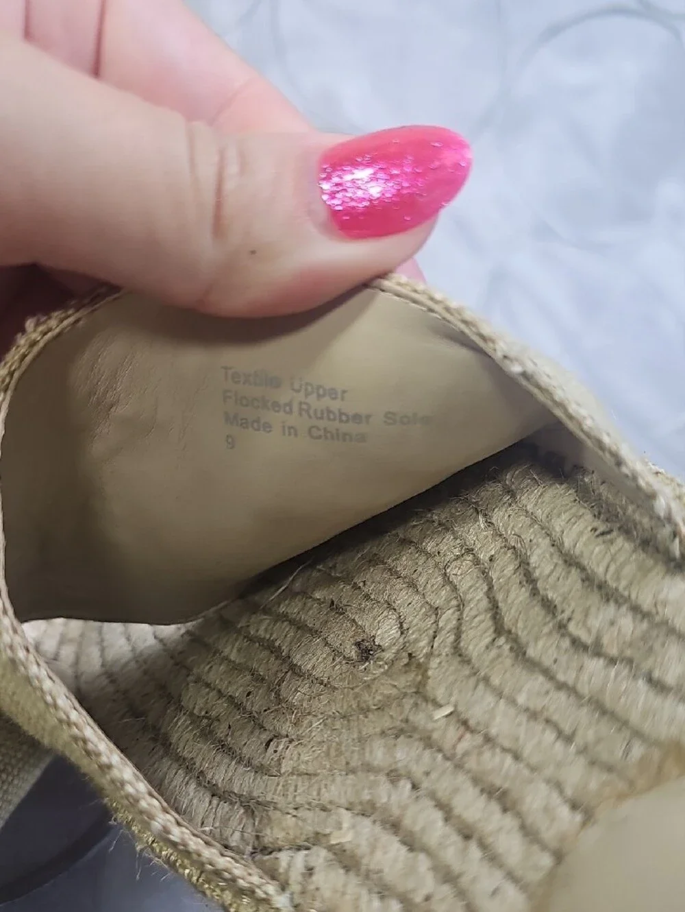 Jewel Badgley Mischka Beige Embroidered Flower Espadrille Slide Mules Kyrene G7